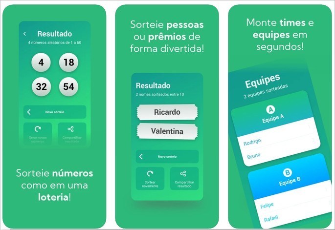 aplicativo de sorteio grátis
