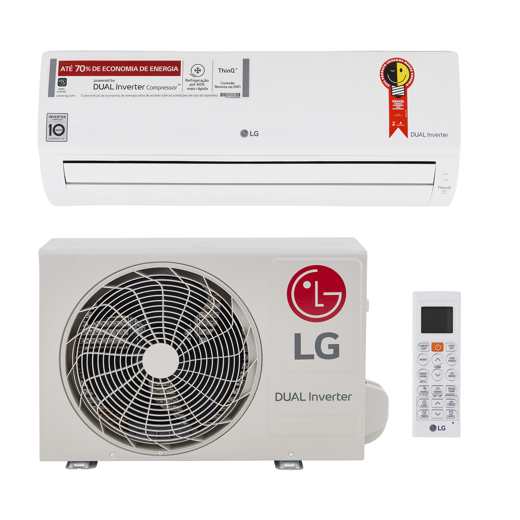 Ar condicionado LG 9000 BTUs Inverter Voice