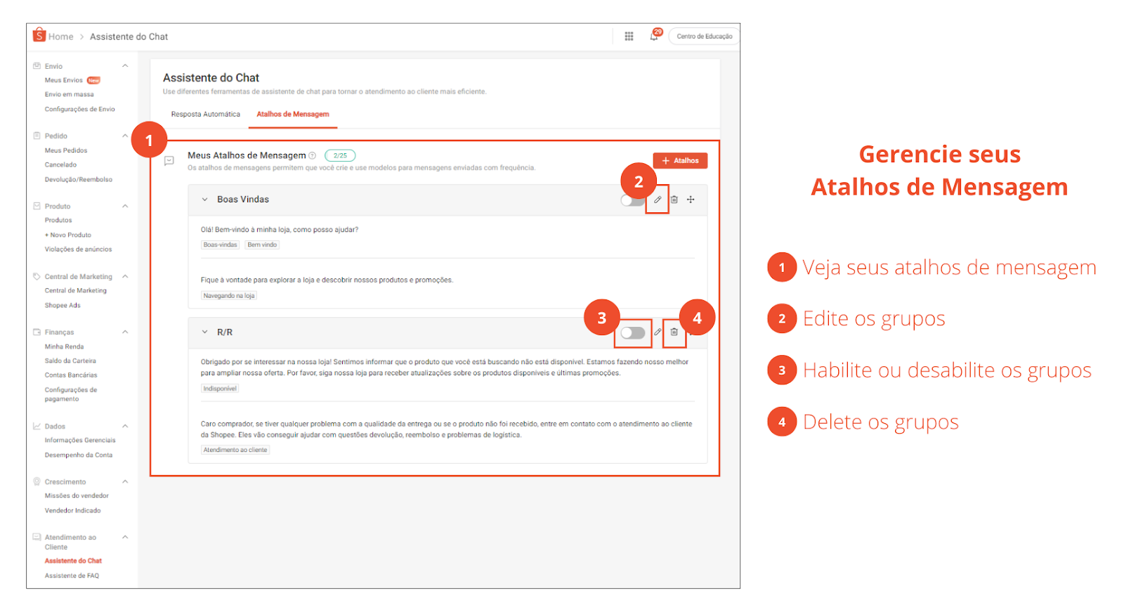 atendimento ao cliente shopee via chat