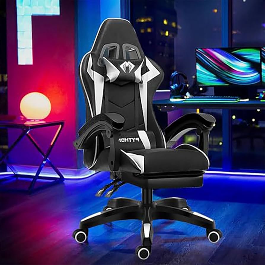 cadeira gamer com apoio de pé