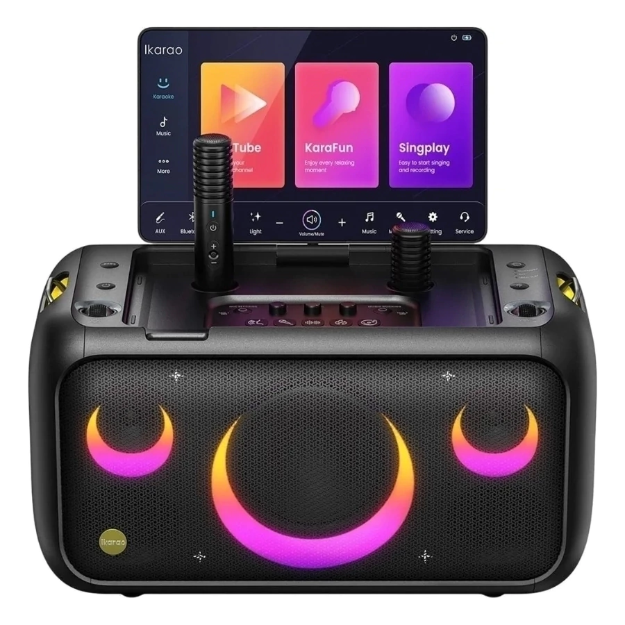 caixa de som karaoke bluetooth