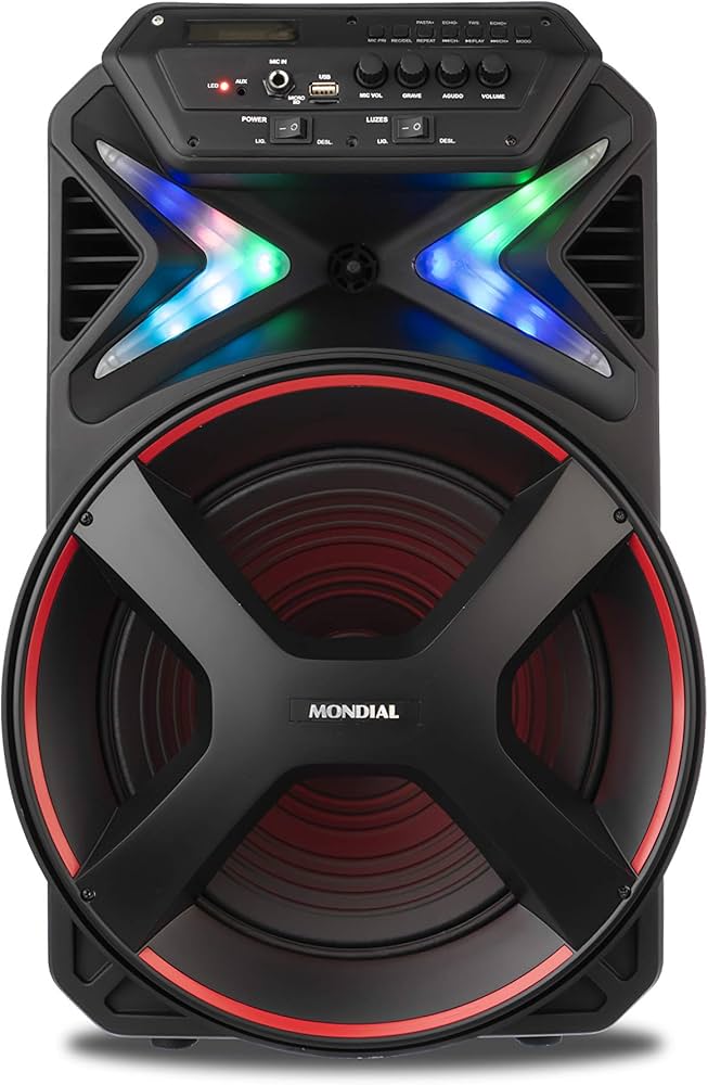 melhor caixa de som mondial 400w para festas ao ar livre