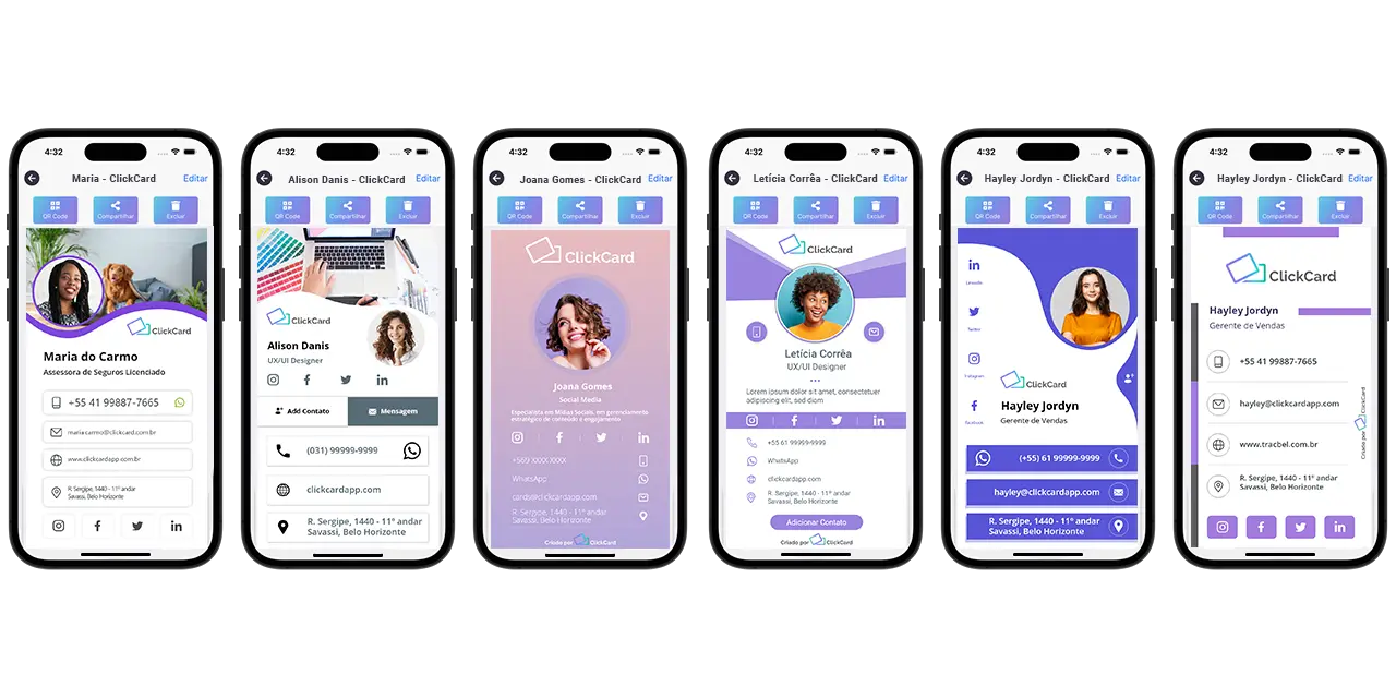 erros comuns ao criar cartão de visita digital