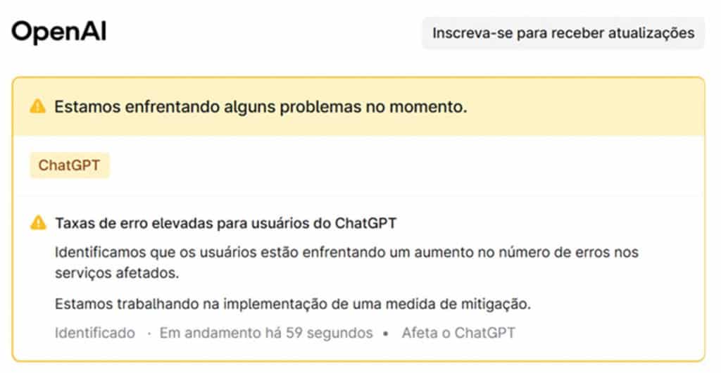 o que fazer quando chatgpt esta fora do ar