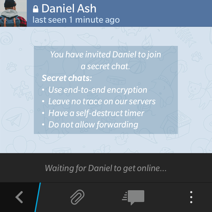 iniciar chat secreto telegram