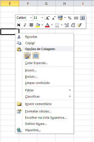 atalhos excel windows