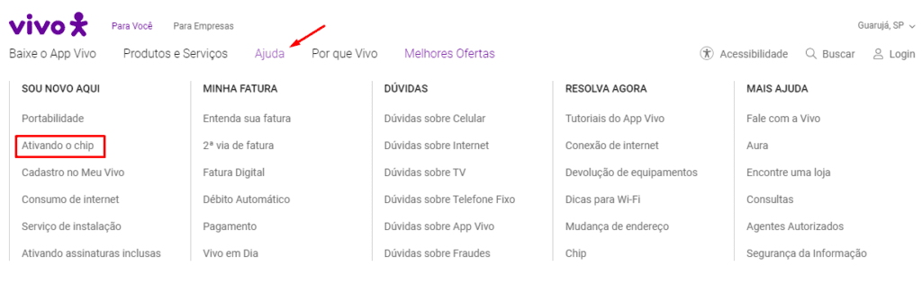 erros comuns ao ativar chip vivo