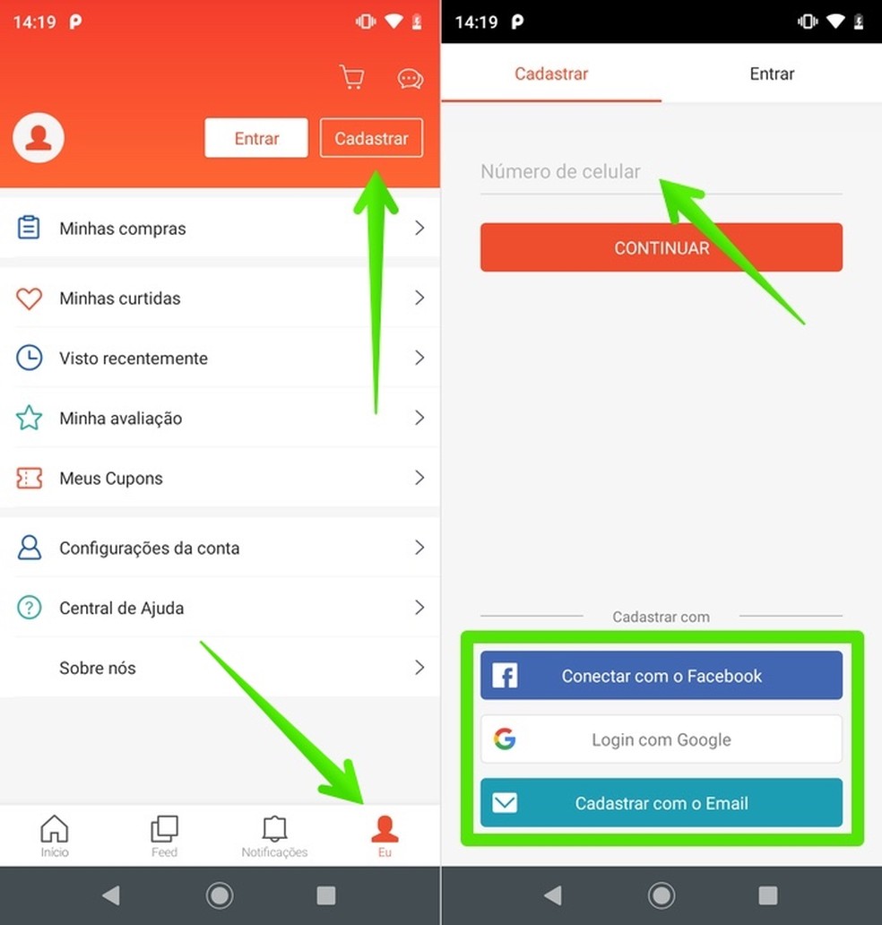 como comprar na shopee pelo celular
