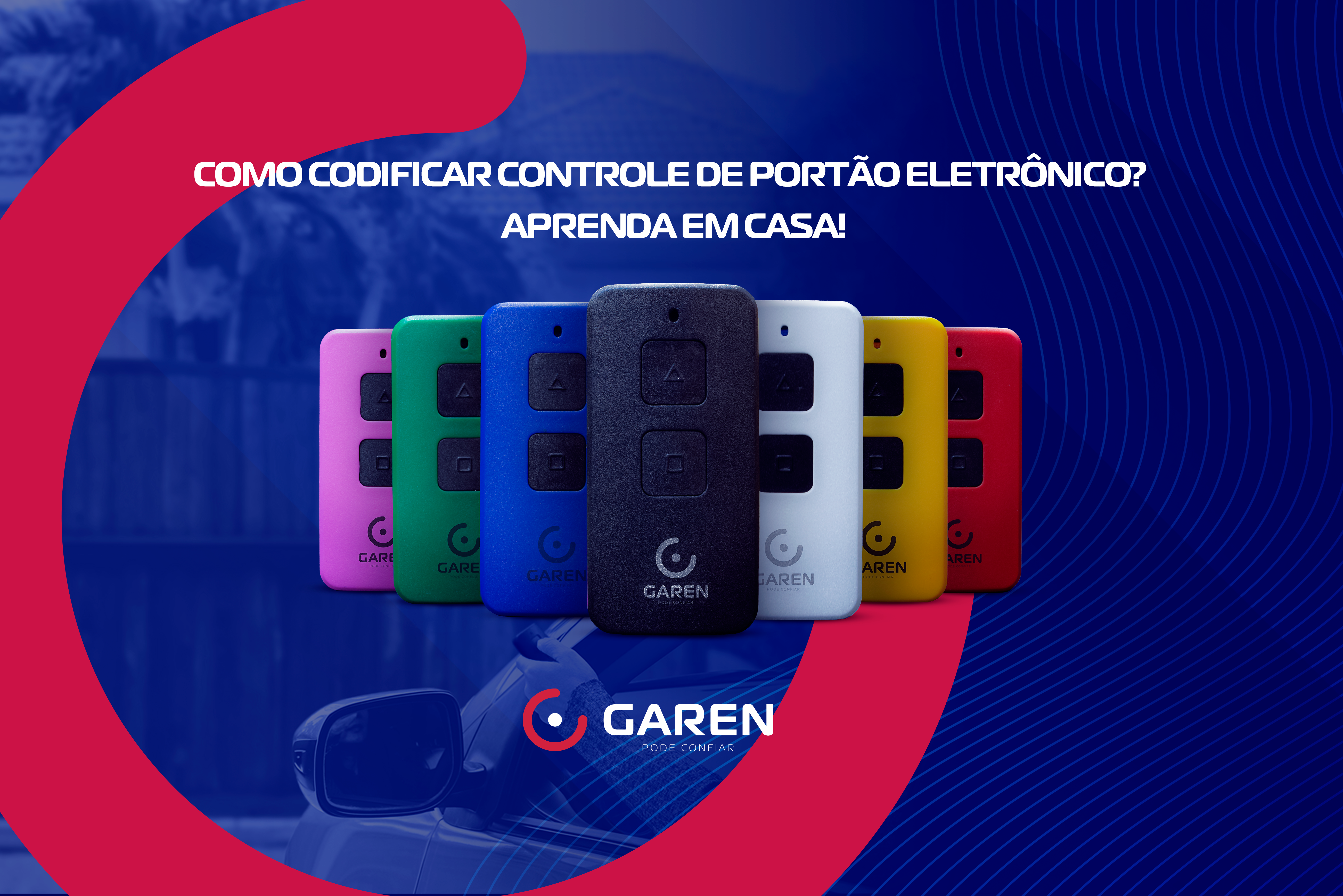 como configurar controle de portão eletrônico garen passo a passo