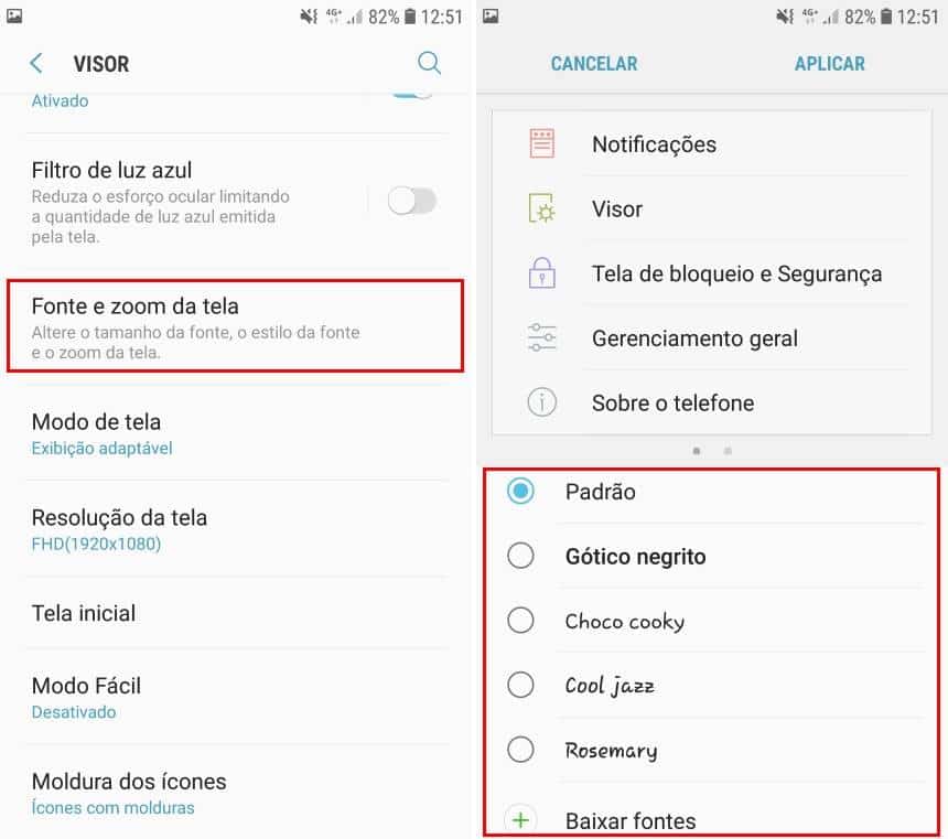 erros comuns ao tentar mudar a fonte do celular