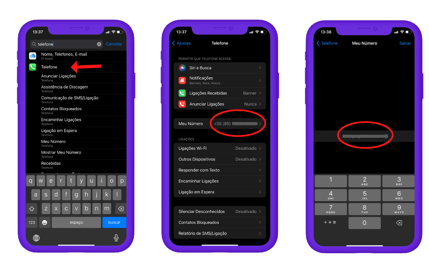 como saber o número do chip