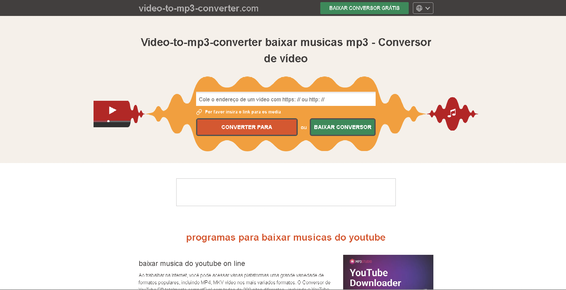 conversor de vídeo em mp3