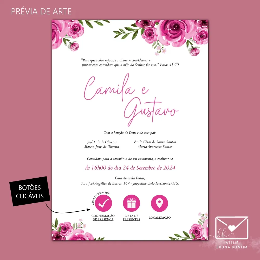 convite digital com confirmação de presença grátis