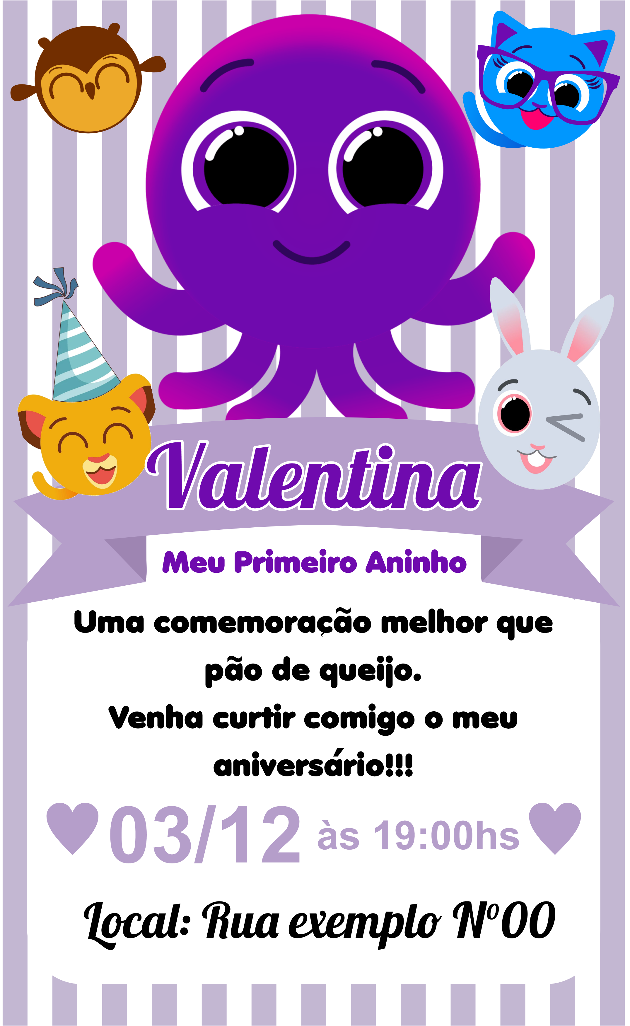 convite digital para festa infantil grátis