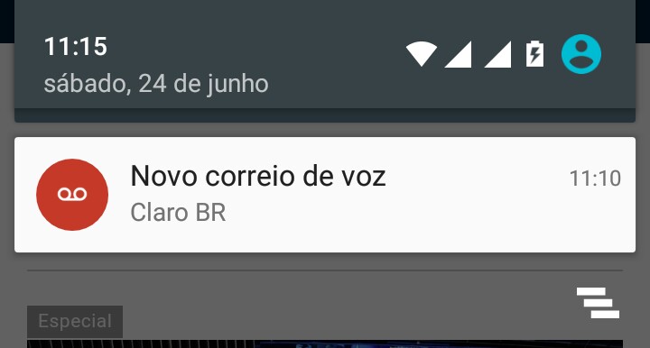 erro ao desativar claro recado e notificação não some