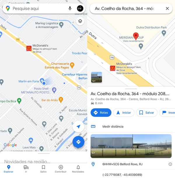 como calcular distância no google maps