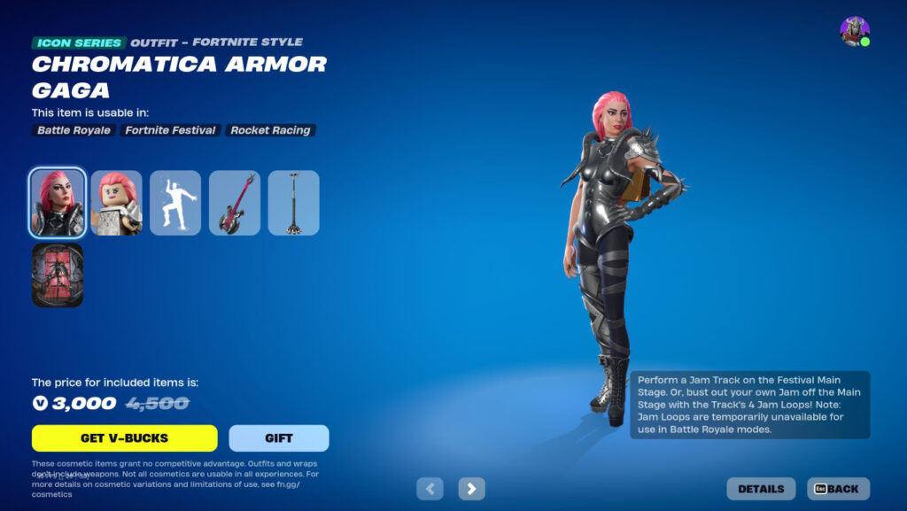 melhores skins lady gaga fortnite