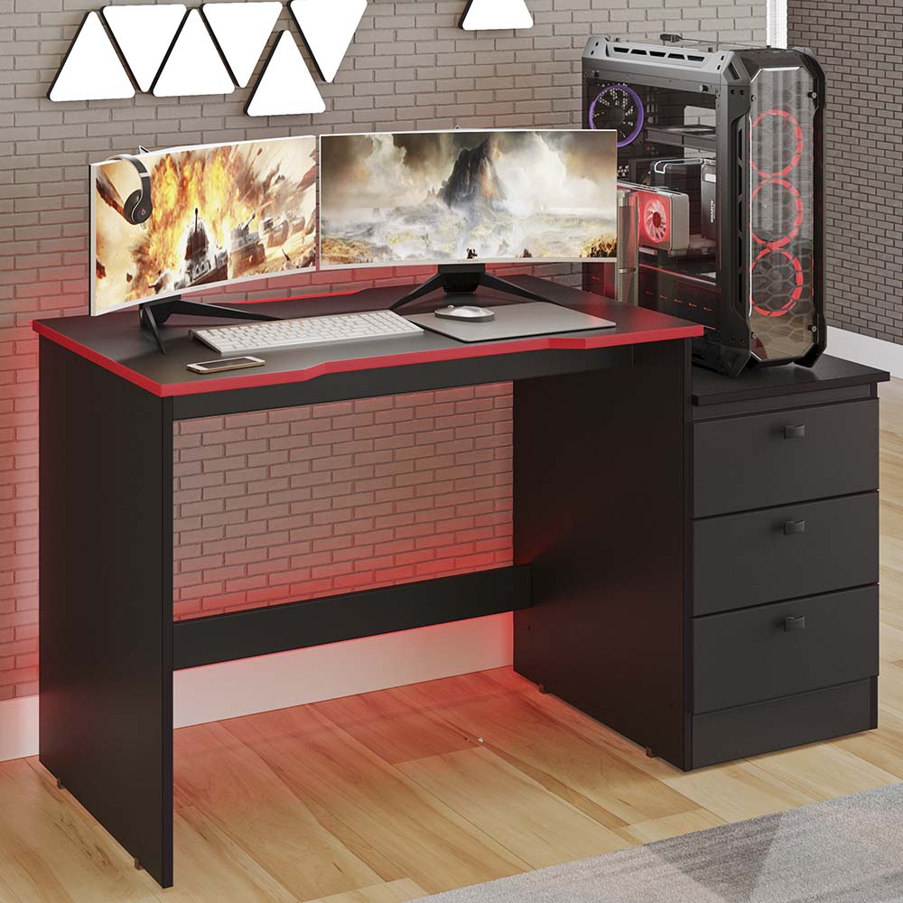 Mesa gamer em L