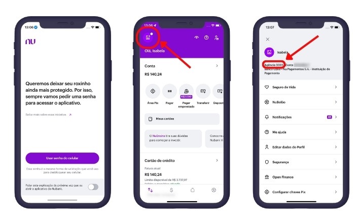 erro ao transferir para nubank código errado