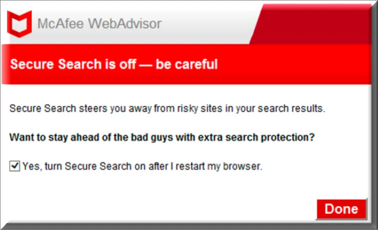 para que serve o McAfee WebAdvisor