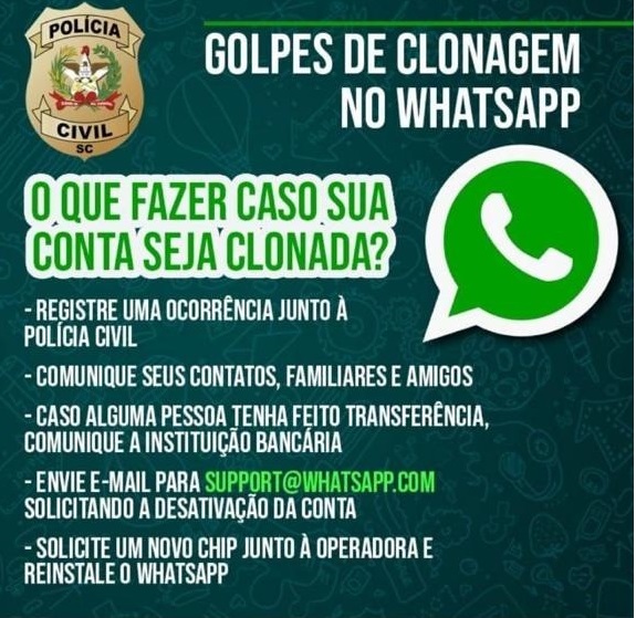 o que fazer quando clonam o whatsapp