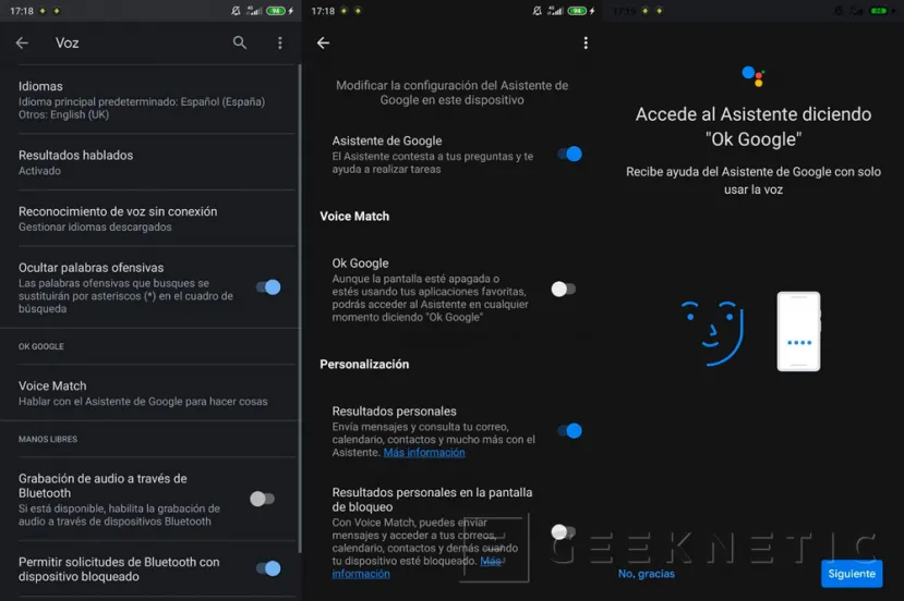 ok google configurar mi dispositivo