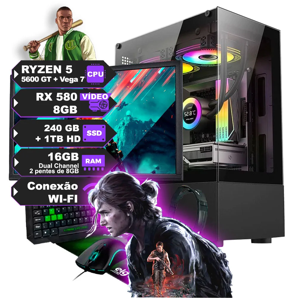 Placa de Vídeo RX 580