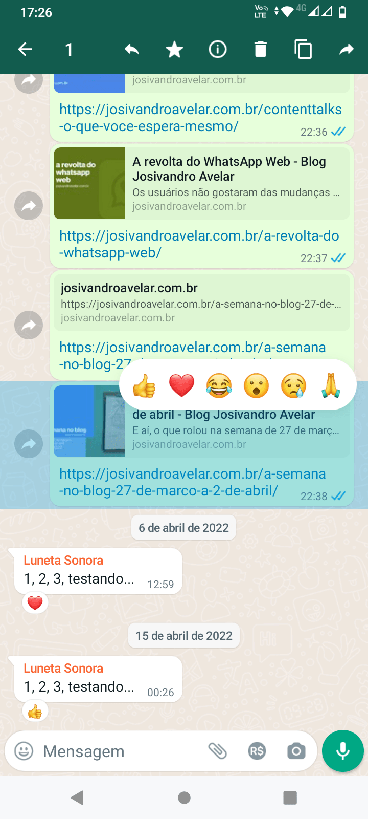 o que significa mandar coração no whatsapp