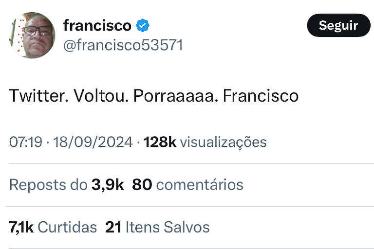Twitter indisponível 26/04/2026