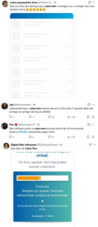 Problemas no X app