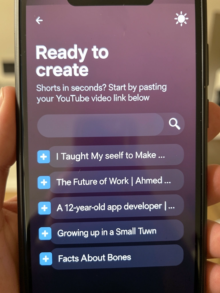 Interface do 2short ai mostrando clipes gerados e opções de edição