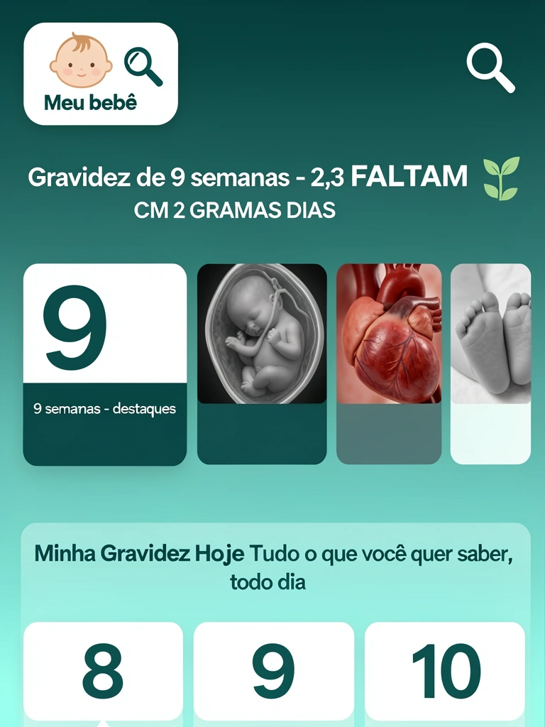 Captura de tela do BabyCenter com calendário semanal e fórum de discussão.