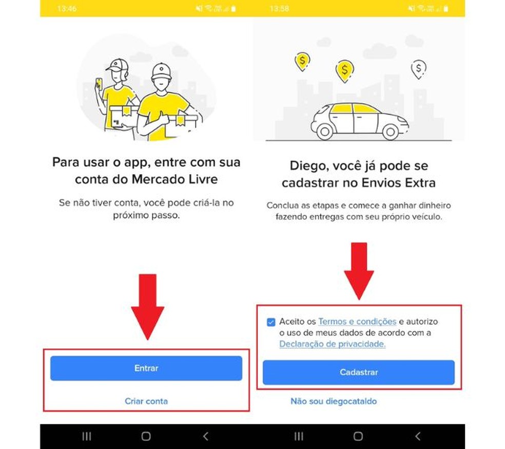 como ser entregador mercado livre 2026