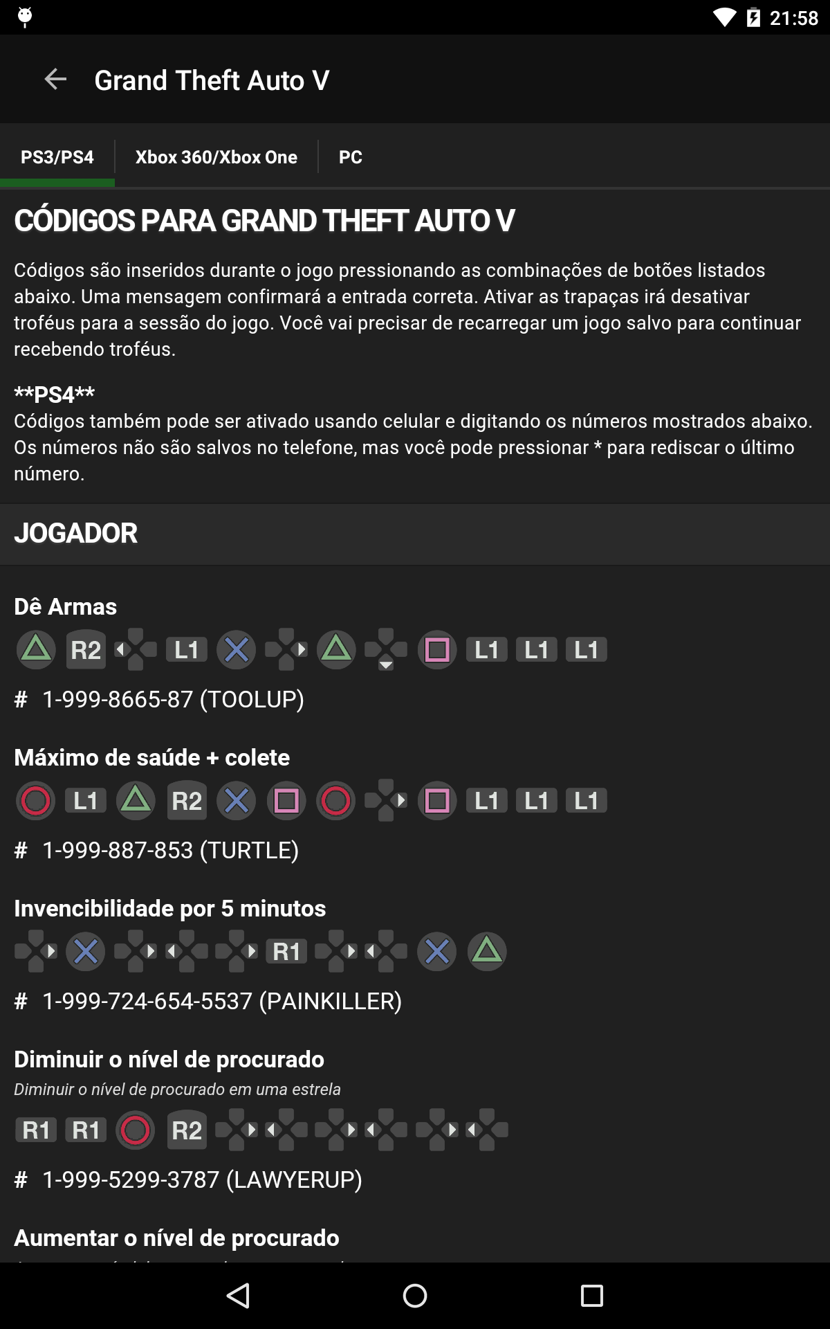macetes gta 5 ps5