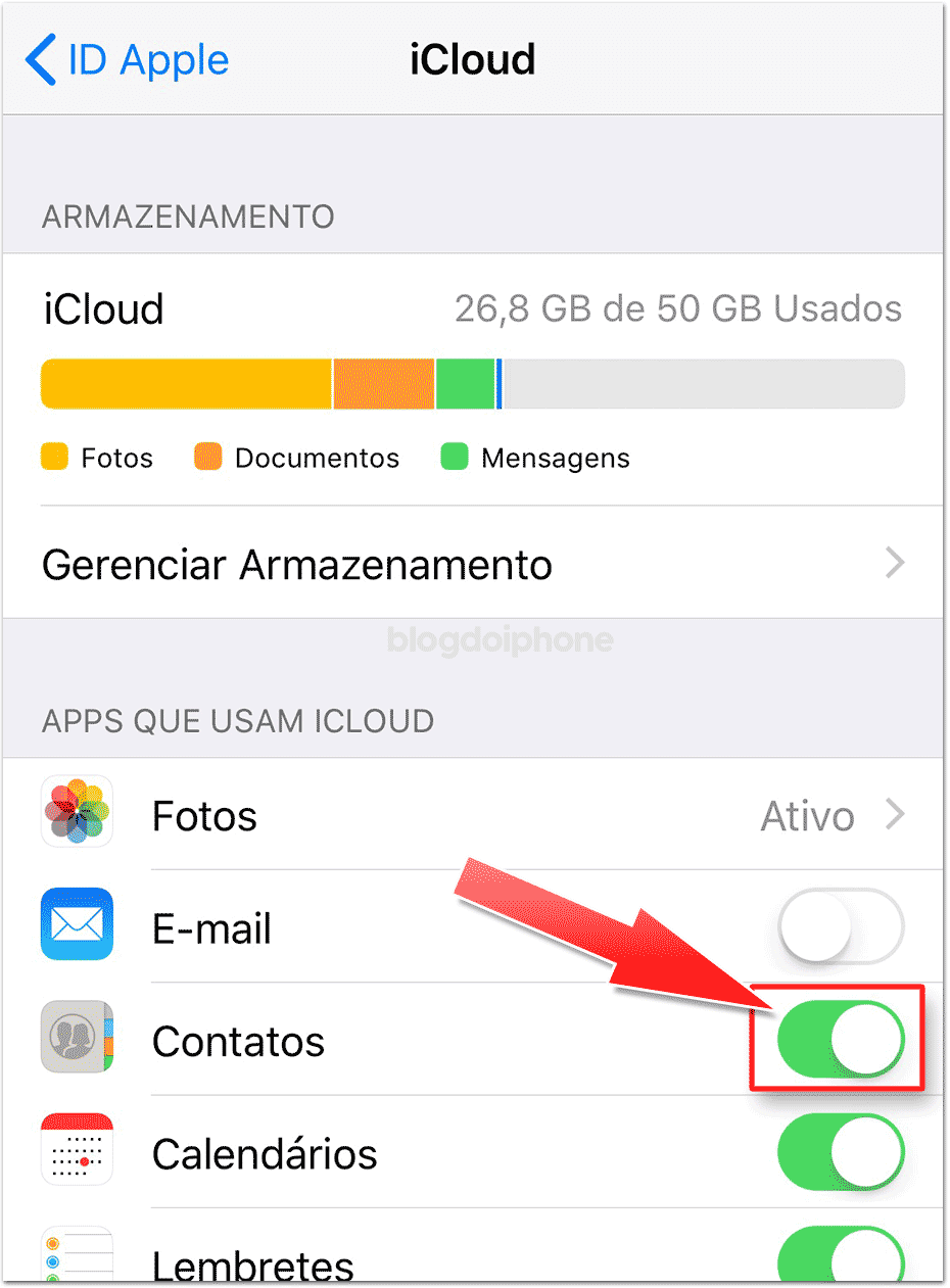 como migrar contatos google para iphone