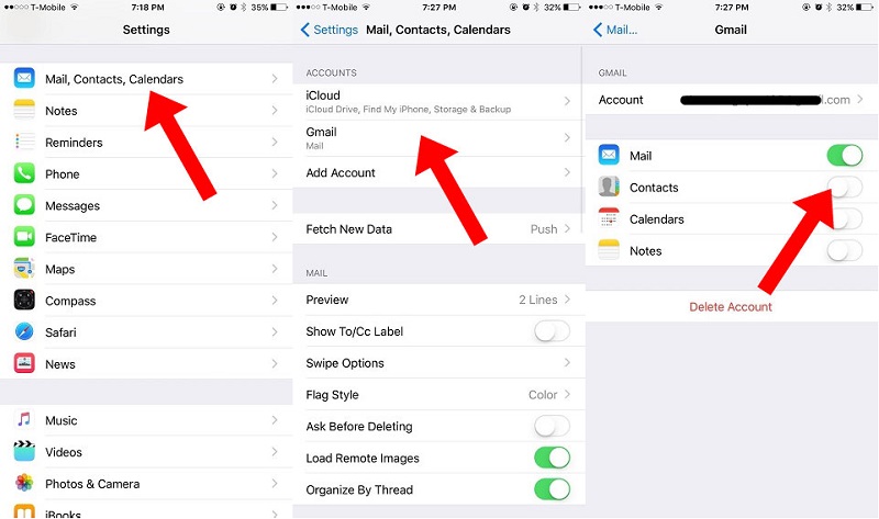 transferir vcard android para iphone