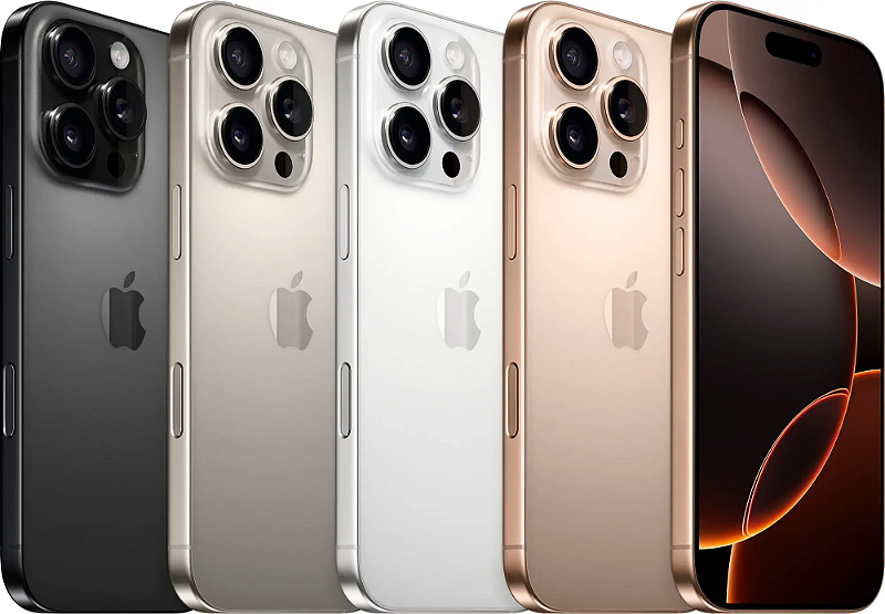 Opções de cores iPhone 16 Pro Max