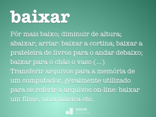 baixar ou abaixar