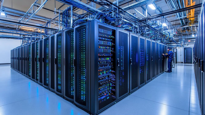 organização de racks de servidores fotos