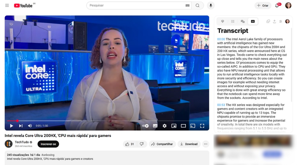 IA para resumir vídeos do YouTube