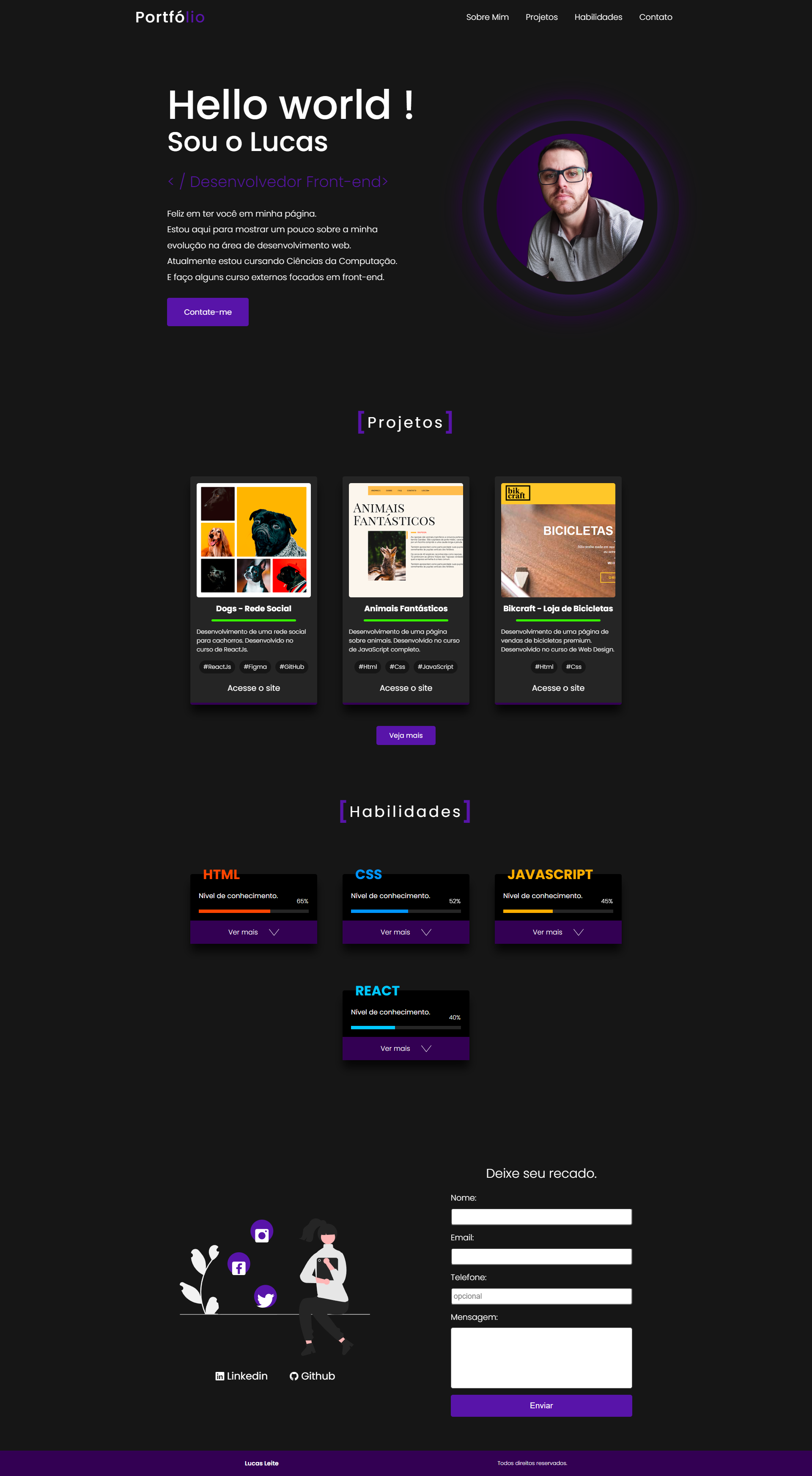projetos para portfólio de programação