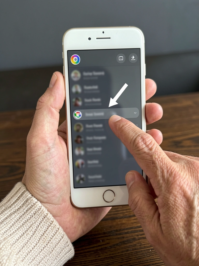 Tela de lista de visualizadores do Instagram com nomes borrados em fundo branco.