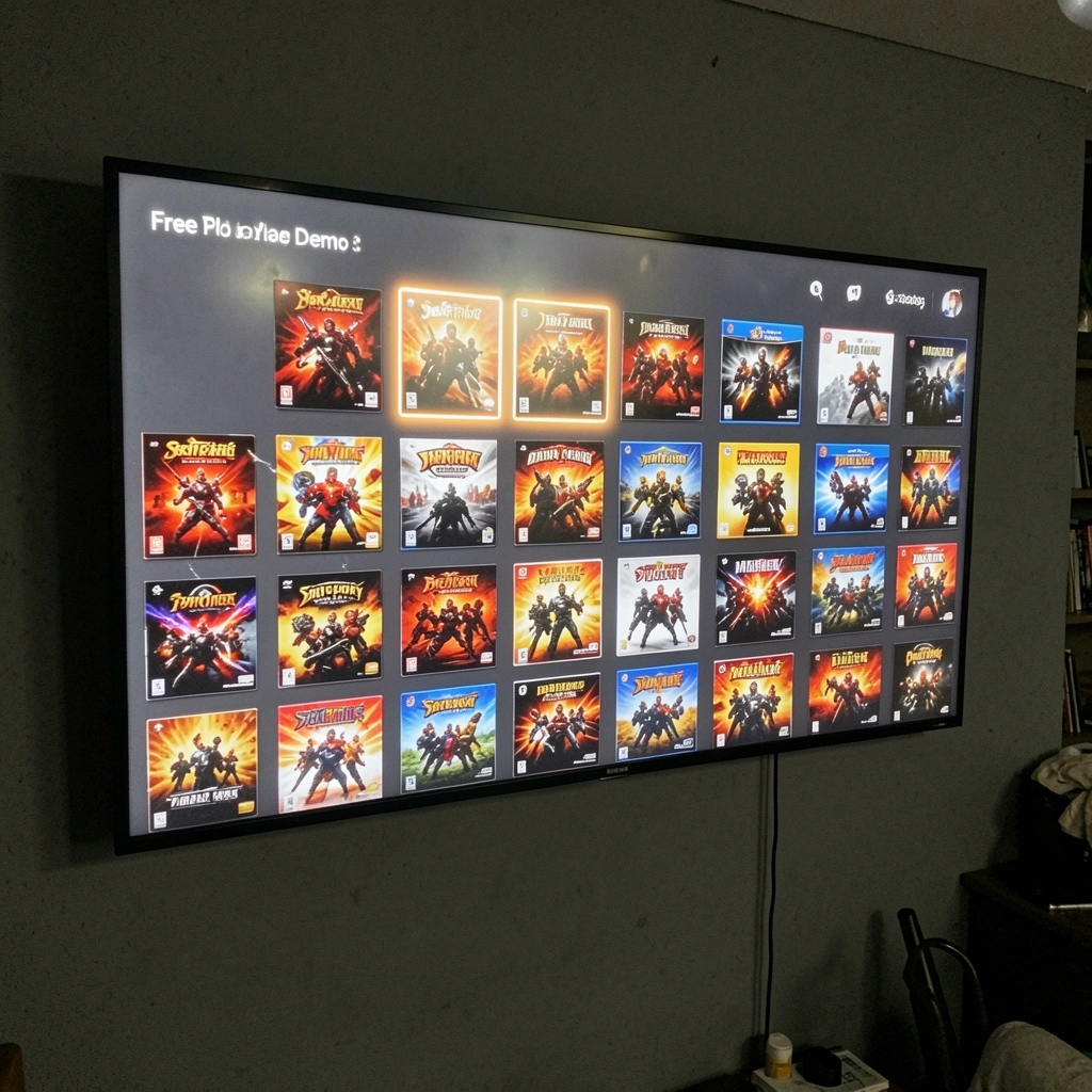 Menu lateral da Steam com as opções Gratuitos para Jogar e Demonstrações destacadas em azul