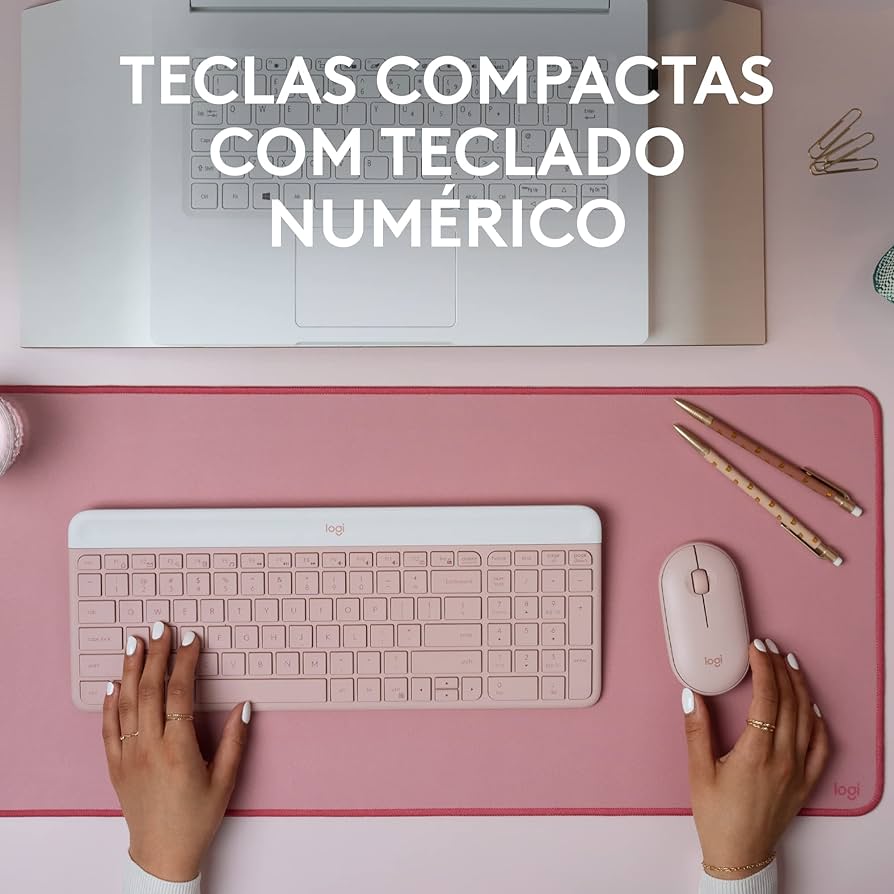 kit teclado e mouse logitech silencioso