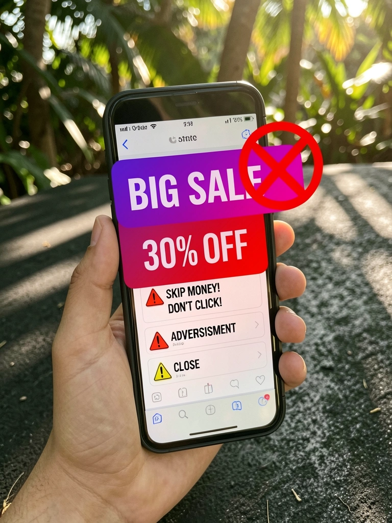 Mão segurando smartphone com notificação 