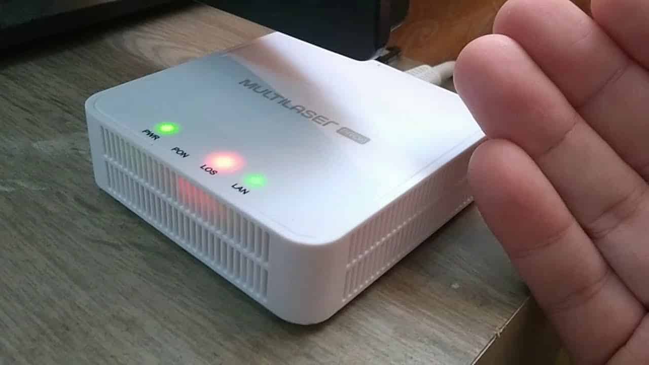 LOS piscando no roteador fibra