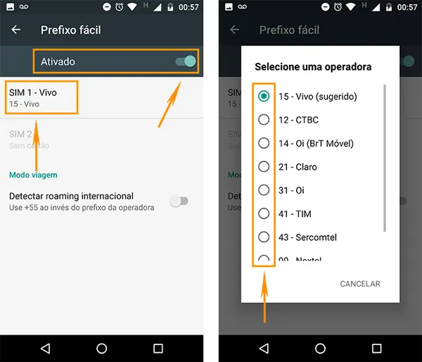 ligar para outro estado com vivo