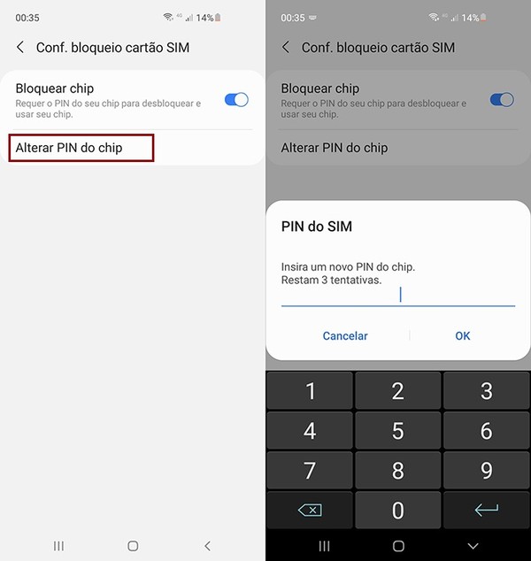 PUK Vivo pelo aplicativo