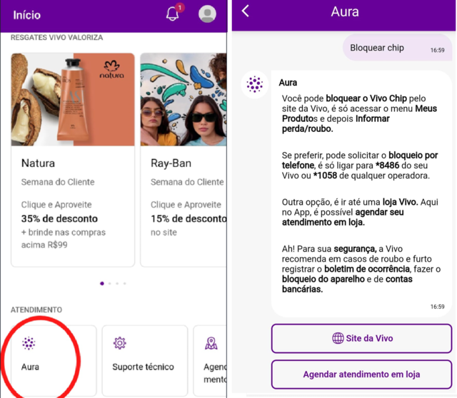 prazo bloqueio chip vivo