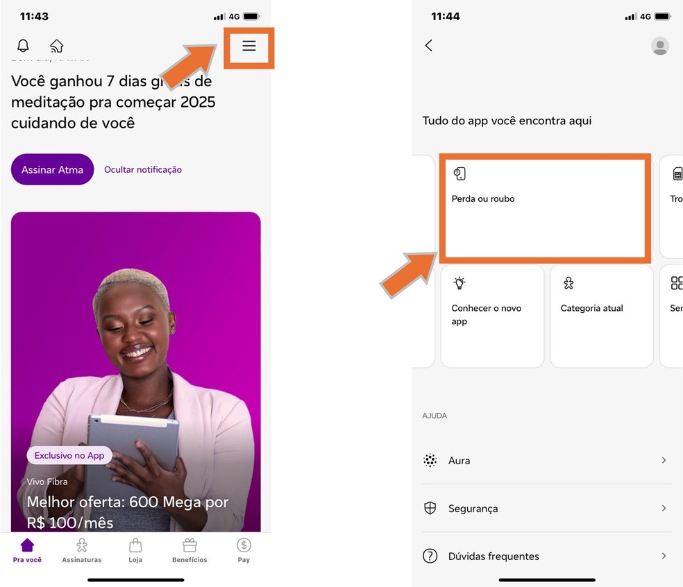 tempo cancelamento linha vivo